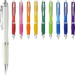 Nash / Curvy Ballpoint Pen - Coloured Barrel & Grip - Blue Ink Nash / Curvy Ballpoint Pen - Coloured Barrel & Grip - Blue Ink