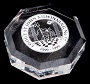 Octagon crystal paperweight Octagon crystal paperweight