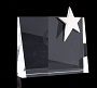 Crystal wedge with chrome star Crystal wedge with chrome star