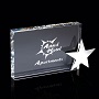 Crystal award with chrome star Crystal award with chrome star